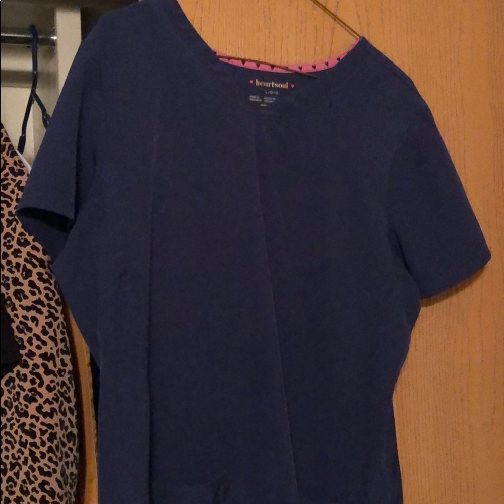 Scrub Navy Top